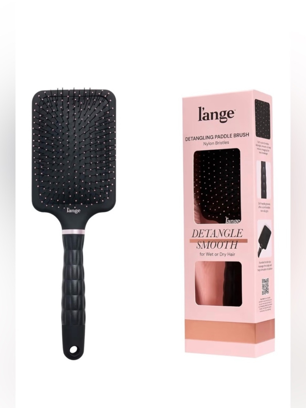 L’ange Black Detangling Paddle Brush